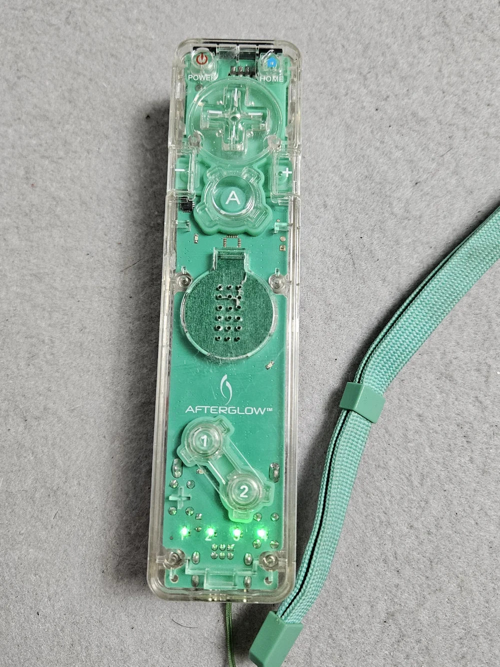 PDP Afterglow Transparent Green Wii Remote Controller